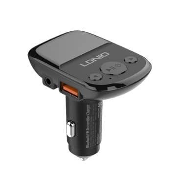 LDNIO C706Q Bluetooth 5.0 FM with 2X USB A+C Car Charger with USB A-L Cable (3f