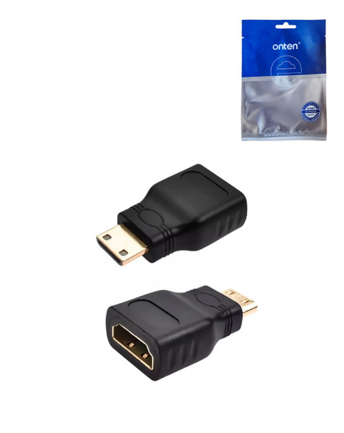 Onten Display Converter Adapter for Mini HDMI Male to HDMI Female