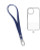 Silicone Braided Wrist Lanyard (0.4ft) (NAVY BLUE)