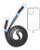 Adjustable Braided Phone Lanyard (3.6ft) (DARK BLUE and WHITE)
