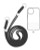 Adjustable Braided Phone Lanyard (3.6ft) (BLACK and WHITE)