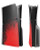 Faceplate Cover (BLACK and RED) (4 Piece Set) for PlayStation 5 Slim Disc Editi