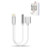 2in1 USB-L Charging and Data and3.5mm Headphone Jack Adapter (SILVER)