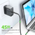 Esoulk PD Dual USB-C Wall Charger (45W) (BLACK)
