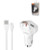 LDNIO C60P PD QC3.0 Dual USB A+C Car Charger with USB A-M Cable (3ft) (36W)