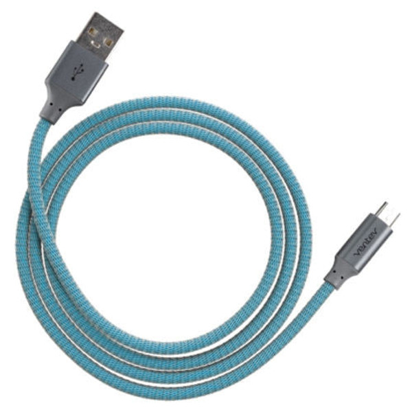 Ventev Chargesync Alloy Cable 4 ft., USB to Micro USB cable in Cobalt