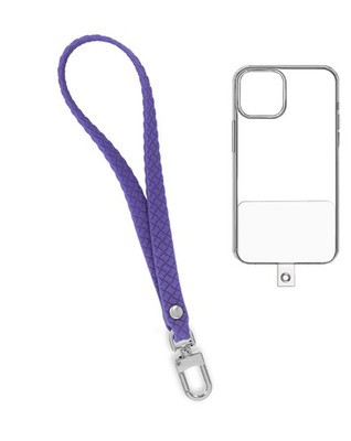 Silicone Braided Wrist Lanyard (0.4ft) (VIOLET)