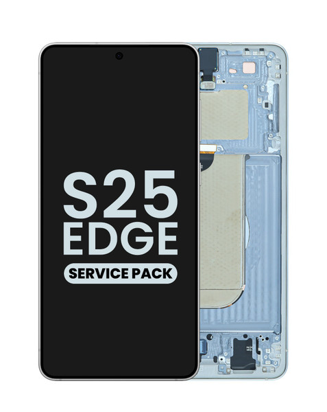 Samsung Galaxy S25 Edge S937 OLED Assembly/Frame Titanium Silver Service Pack
