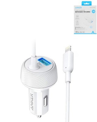 Anker Powerdrive 2 Elite Car Charger (24W) (WHITE)