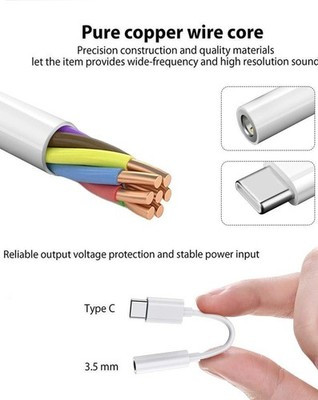 LDNIO LSY80c USB C to AUX Female Audio Adapter (WHITE)