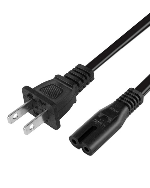 AC Power Cord for Xbox One S and X, Series S and X, PS4, PS4 Slim, PS5, PS3 Sli