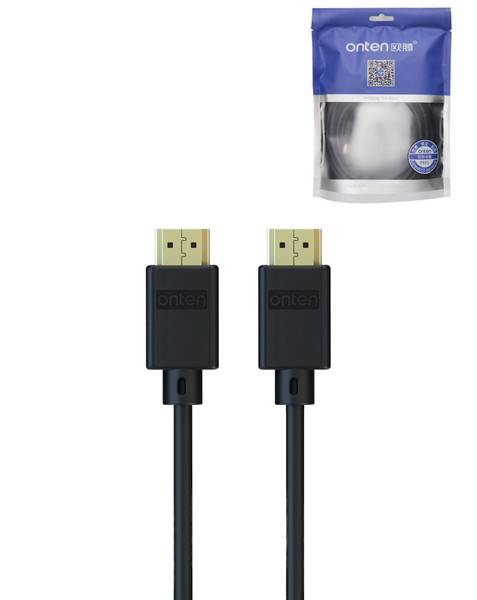 Onten Display Cable for HDMI to HDMI V1.4 (4K@30Hz) (BLACK) (15ft)