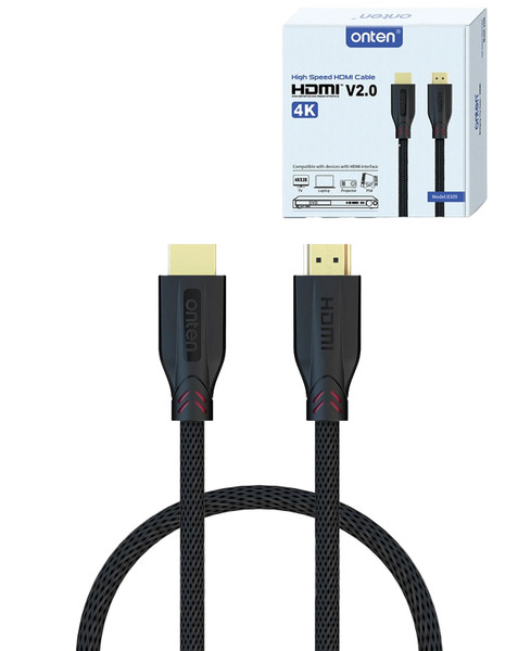 Onten Display Cable for HDMI to HDMI V2.0 (4K@60Hz) (5ft)