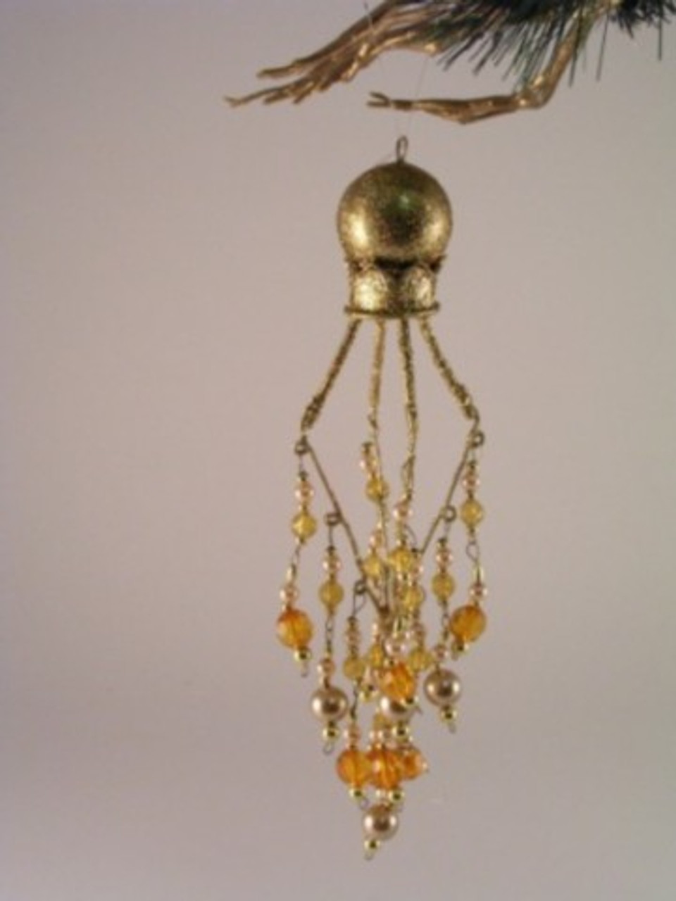 gold christmas beads