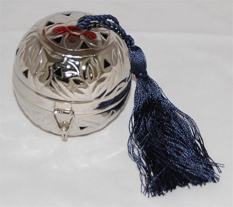 Friendship Ball Neutral Stripes & Gold Giftboxed with affirmation card + stand.