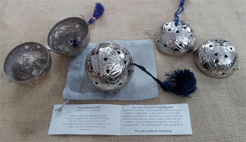 Friendship Ball Mosaic Bright Multi Colour Giftboxed with affirmation card + stand.