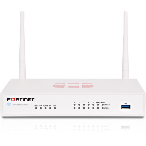 FORTINET (FWF-51E-NFR) 7X GE RJ45 PORTS INCLUDING 2 X WAN PORT