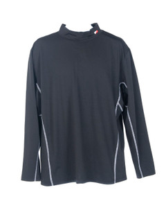 JRB Mens Mock Long Sleeve Top Black