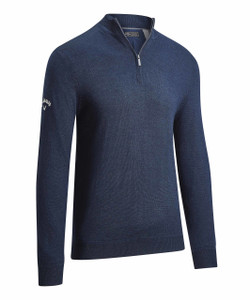 Callaway Mens Windstopper 1/4 Zipped Golf Sweater Navy Callaway Mens Windstopper 1/4 Zipped Golf Sweater Navy
