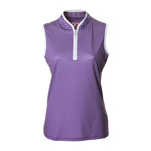 JRB Ladies Spot Print Sleeveless Golf Shirt JRB Ladies Spot Print Sleeveless Golf Shirt