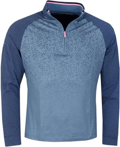 Callaway Mens Chev Print Chillout 1/4 Zip Pullover Peacoat