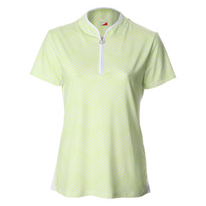 JRB Ladies Fashion Print Golf Shirt Lime Dot JRB Ladies Fashion Print Golf Shirt Lime Dot