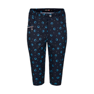 JRB Ladies Golf CITY SHORTS Navy/Blue/Lime Print + FREE Socks