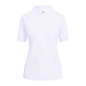 JRB Ladies Plain Pique Golf Shirt White - Sleeved or Sleeveless
