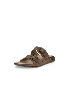 Ecco Women's Cozmo Casual Buckle Flat Sandal Nutmeg Brown Ecco Women's Cozmo Casual Buckle Flat Sandal Nutmeg Brown