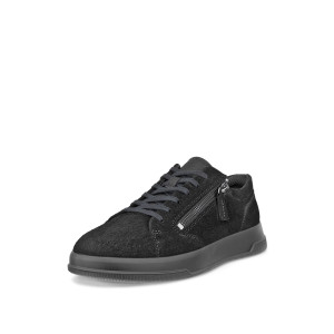 Ecco Women's Move Zip Lace Trainer Black Gravel