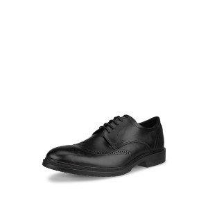 Ecco Men's Lisbon Wingtip Shoes Black