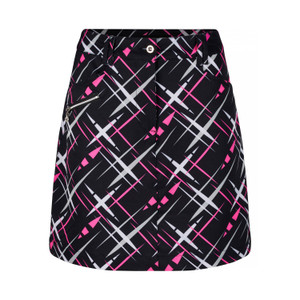 JRB Ladies Golf SKORTS Black/White/Rose Print + FREE Socks