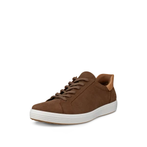 Ecco Men's Soft 7 Easy Lace Shoe Cocoa Brown Cashmere