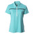 JRB Ladies Fashion Print Golf Shirt Aqua Black Block