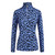 JRB Ladies 1/4 Zipped Golf Top Cornflower Print 