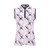 JRB Ladies Golf Shirt White/Black/Pink Cross Print - Sleeved or Sleeveless