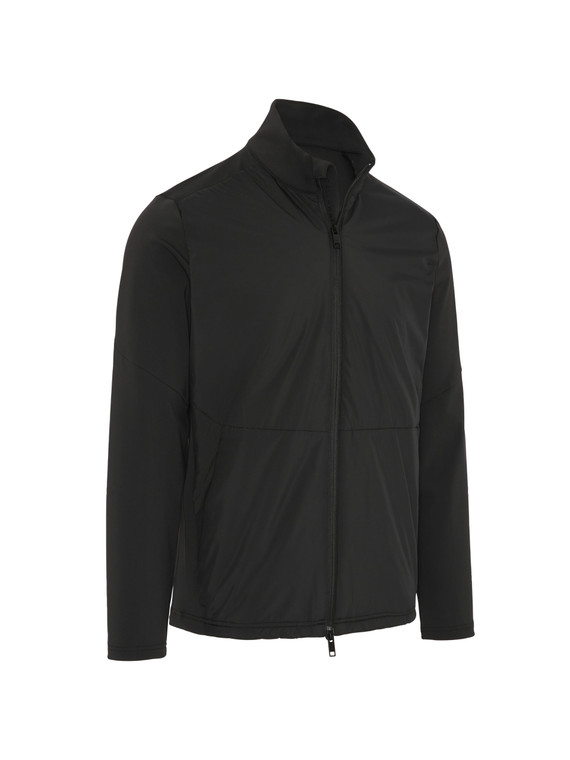 Callaway Mens Mixed Media Full Zip Golf Jacket Caviar