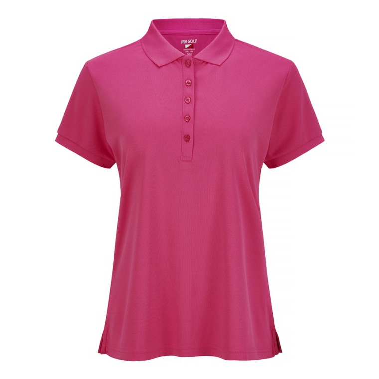 JRB Ladies Plain Pique Golf Shirt French Pink