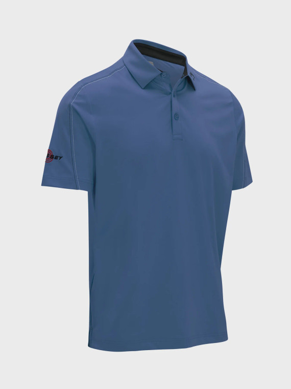 Callaway Mens Odyssey Double Stitch Golf Polo Blue Horizon 