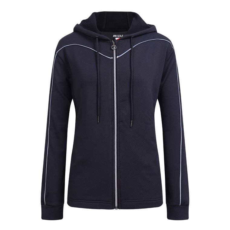 JRB Ladies Hooded Zip Up Sweatshirt Grey