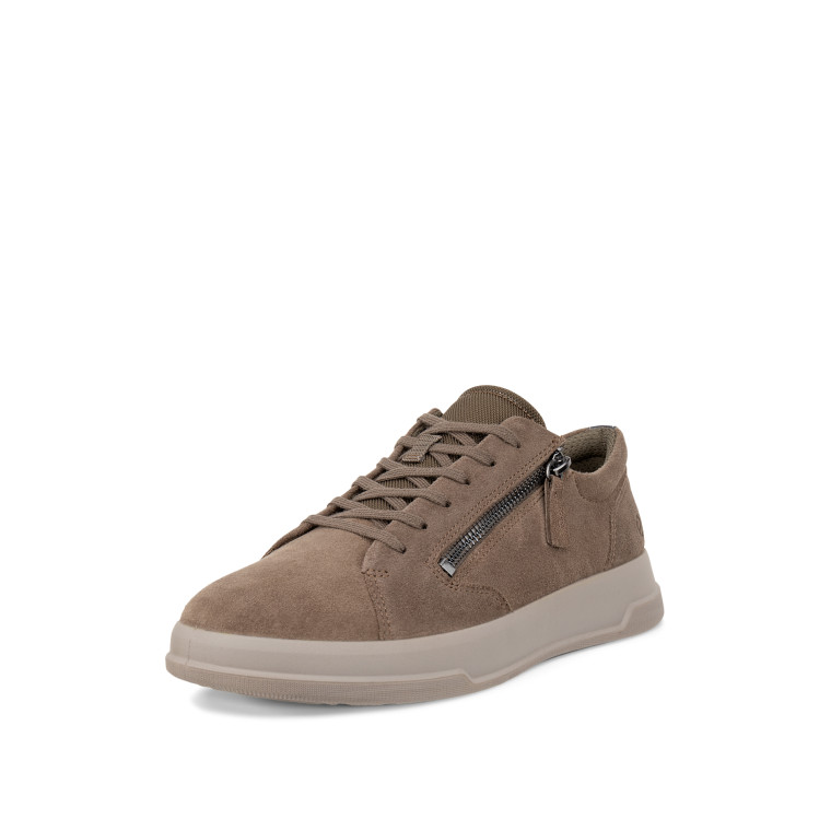 Ecco Women's Move Zip Lace Trainer Dark Clay
