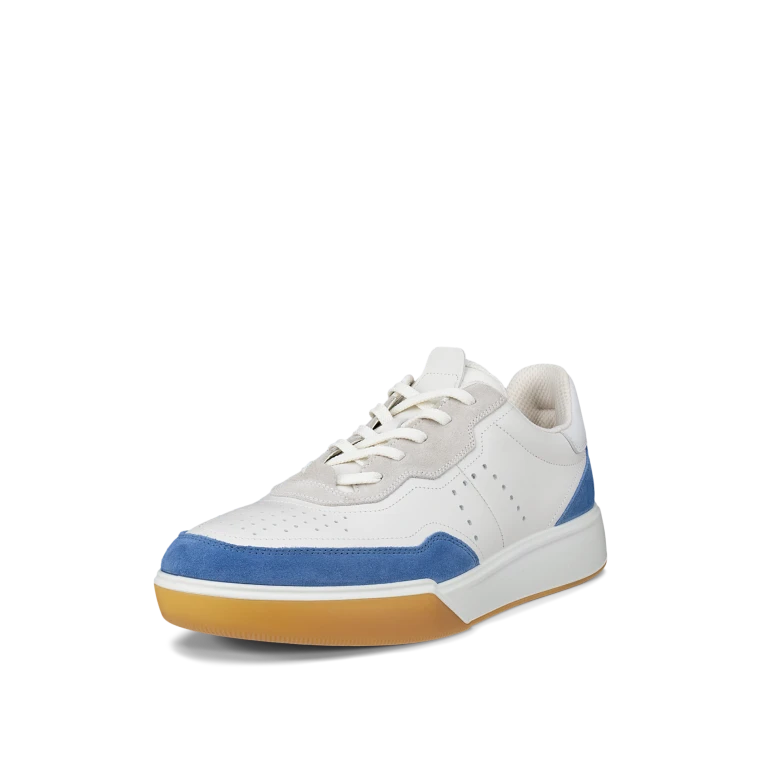 Ecco Men's Street Court Trainer White Federal Blue