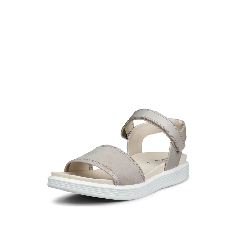 Ecco Women's Soft Sandal 2-Strap Pure Cashmere Metal