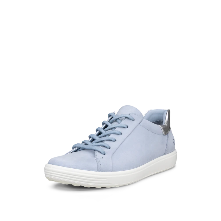 Ecco Women's Soft 7 Easy Slip Dusty Blue Silver