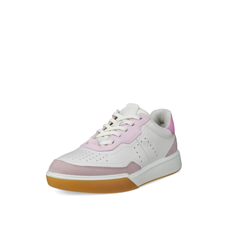 Ecco Women's Street Court Trainer Violet Ice White Blossom