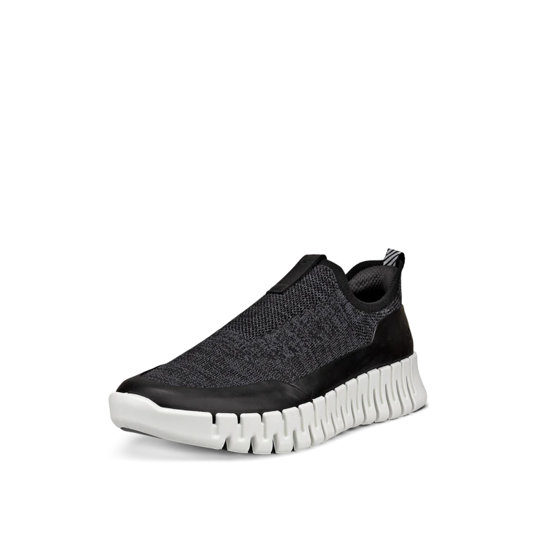 Ecco Women's Gruuv Easy-Slip Trainer Black Magnet