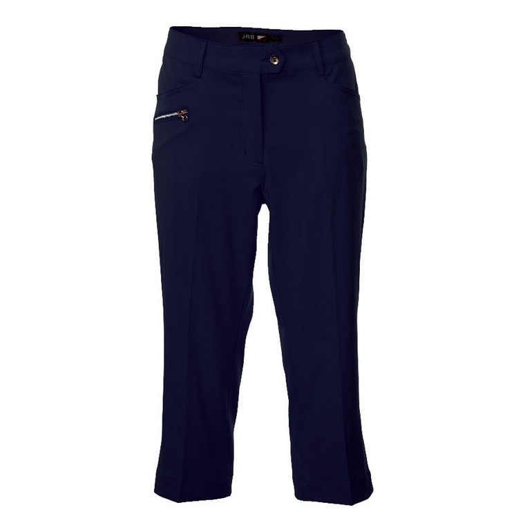 JRB Ladies CAPRI CROPPED Golf Trousers Navy