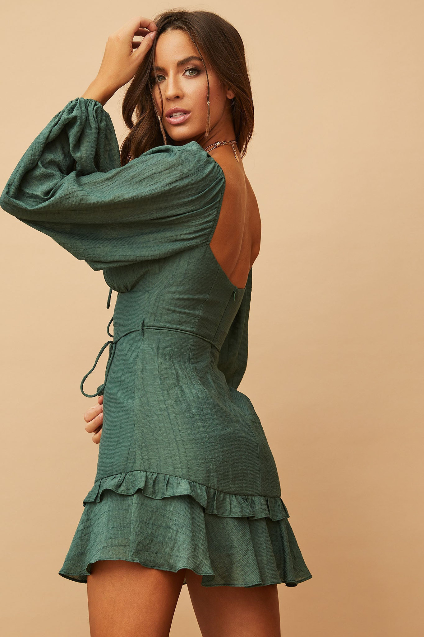 Xena Mini Dress - Forest Green | Sage and Paige AUS.