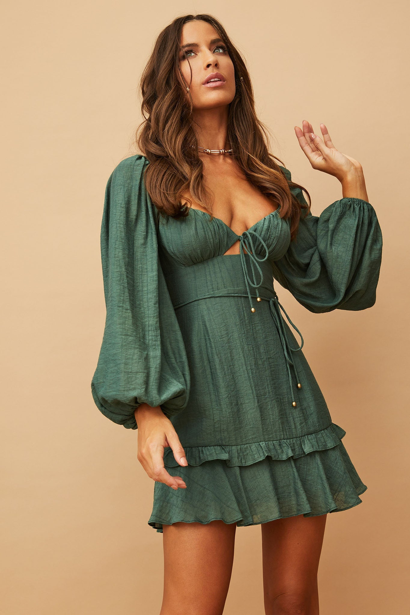 Xena Mini Dress - Forest Green | Sage and Paige AUS.