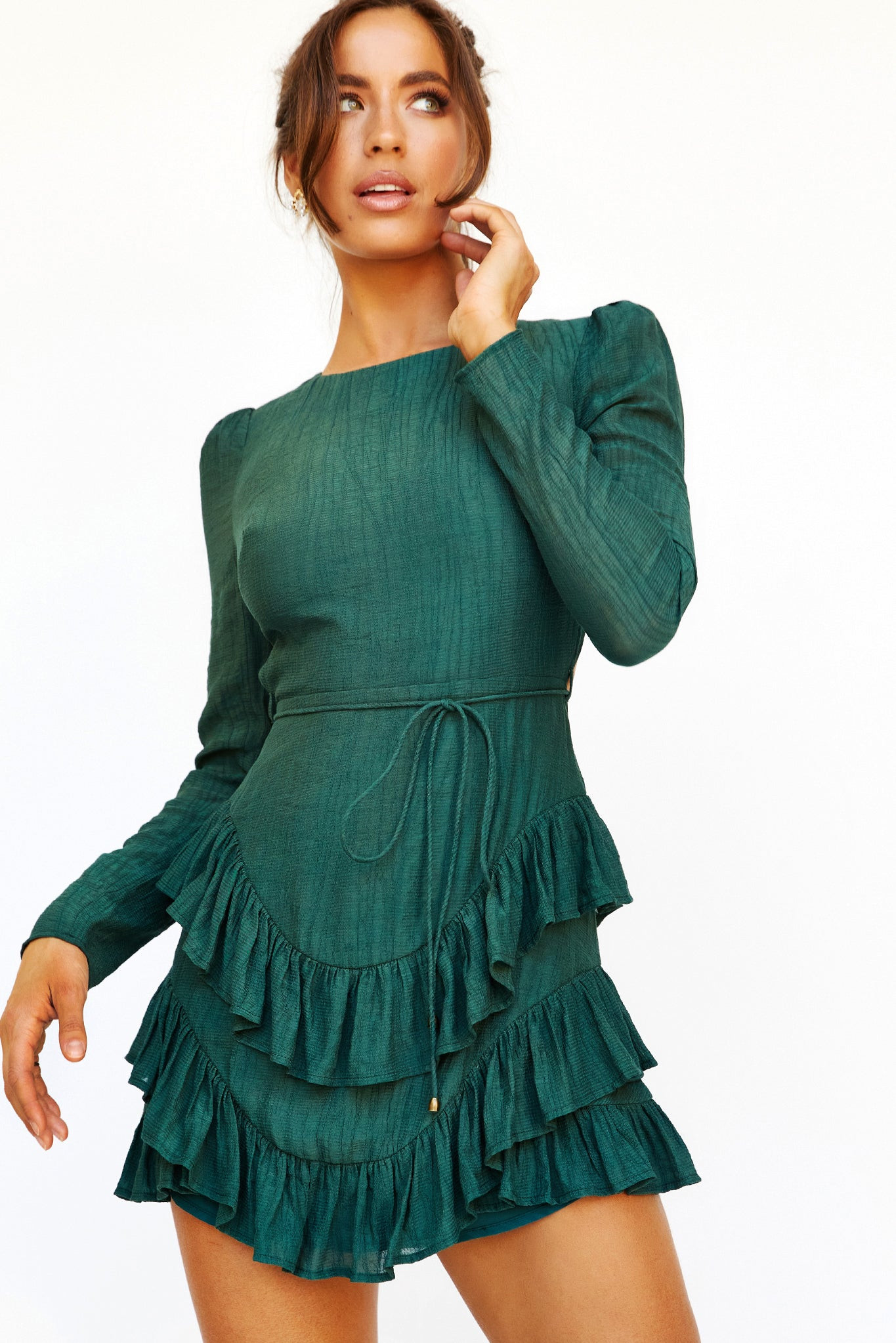 Skylar Mini Dress - Green | Sage and Paige AUS.